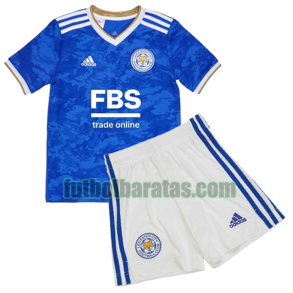 camiseta niño leicester city 2021 2022 azul primera