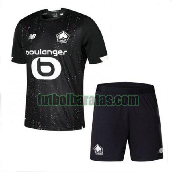 camiseta niño lille osc 2020-2021 negro segunda