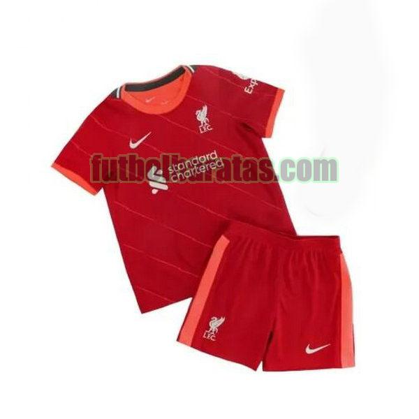 camiseta niño liverpool 2021 2022 rojo primera