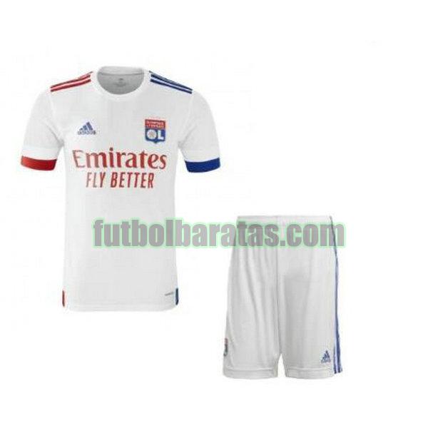 camiseta niño lyon 2020-2021 blanco primera