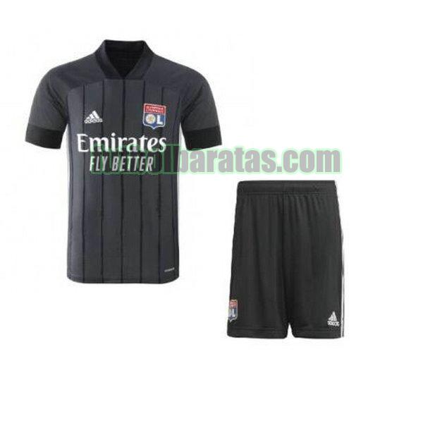 camiseta niño lyon 2020-2021 negro segunda