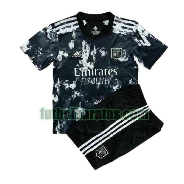 camiseta niño lyon 2021 2022 negro tercera