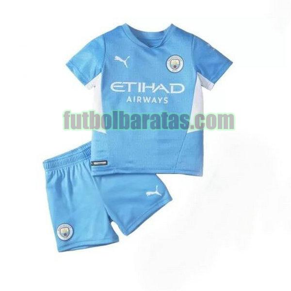 camiseta niño manchester city 2021 2022 azul primera