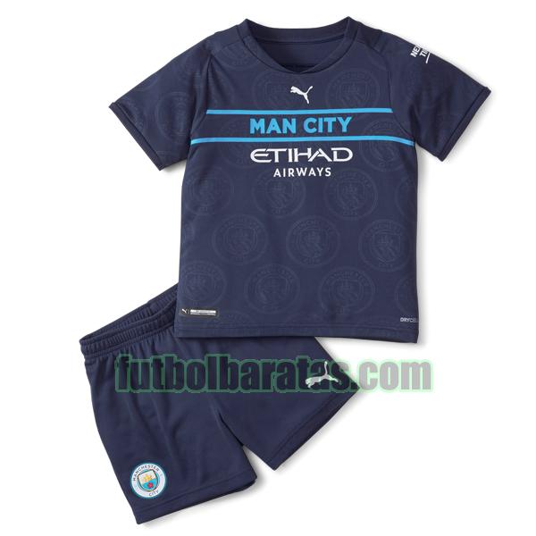 camiseta niño manchester city 2021 2022 azul tercera
