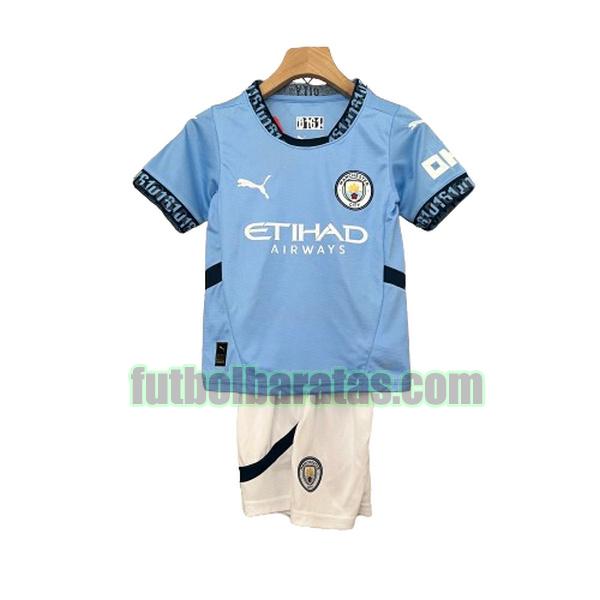 camiseta niño manchester city 2024 2025 azul primera