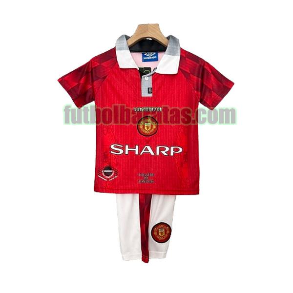 camiseta niño manchester united 1996 1997 rojo primera