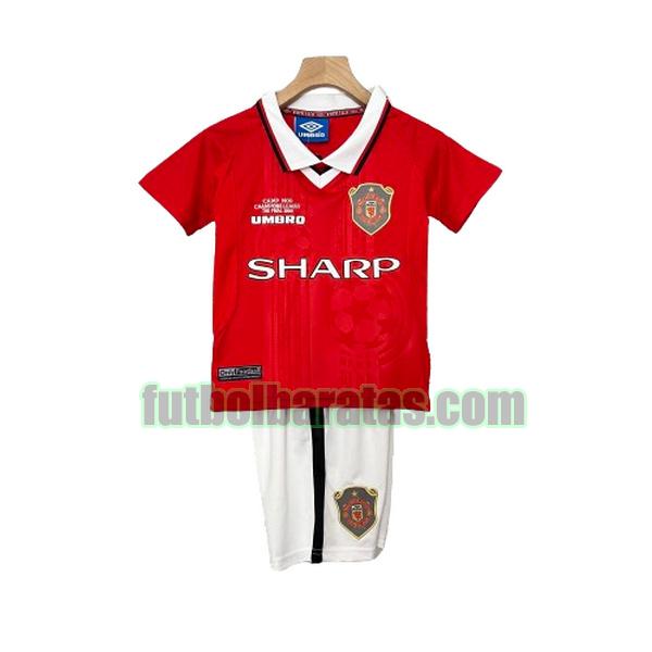 camiseta niño manchester united 1999 2000 rojo primera