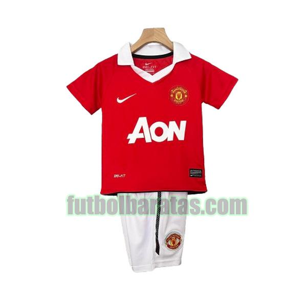 camiseta niño manchester united 2010 2011 rojo primera