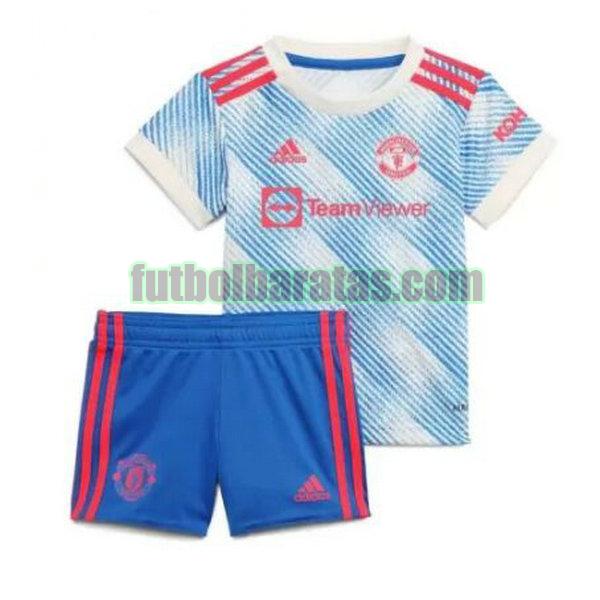 camiseta niño manchester united 2021 2022 azul segunda