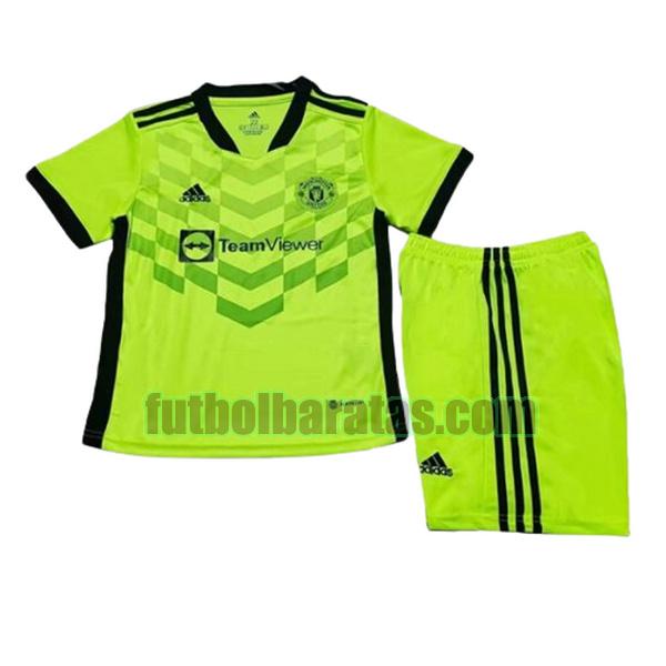 camiseta niño manchester united 2022 2023 verde tercera