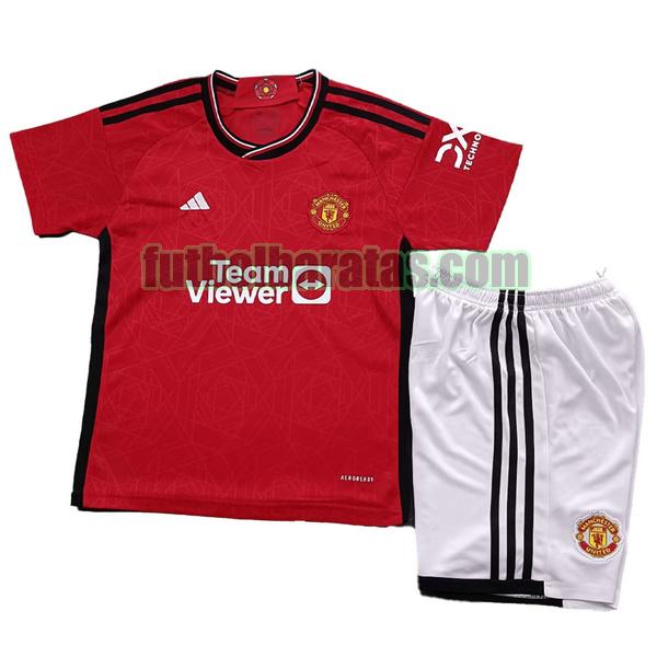 camiseta niño manchester united 2023 2024 rojo segunda