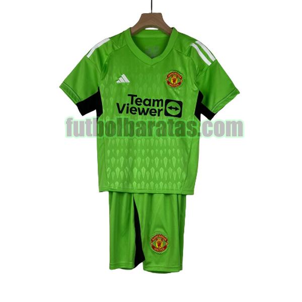 camiseta niño manchester united 2023 2024 verde portero