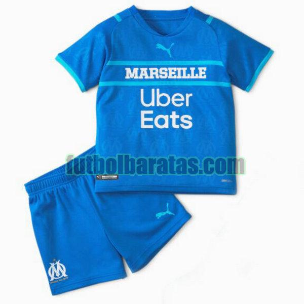 camiseta niño marsella 2021 2022 azul tercera