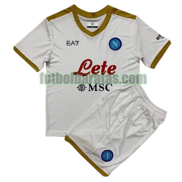 camiseta niño napoli 2021 2022 blanco segunda