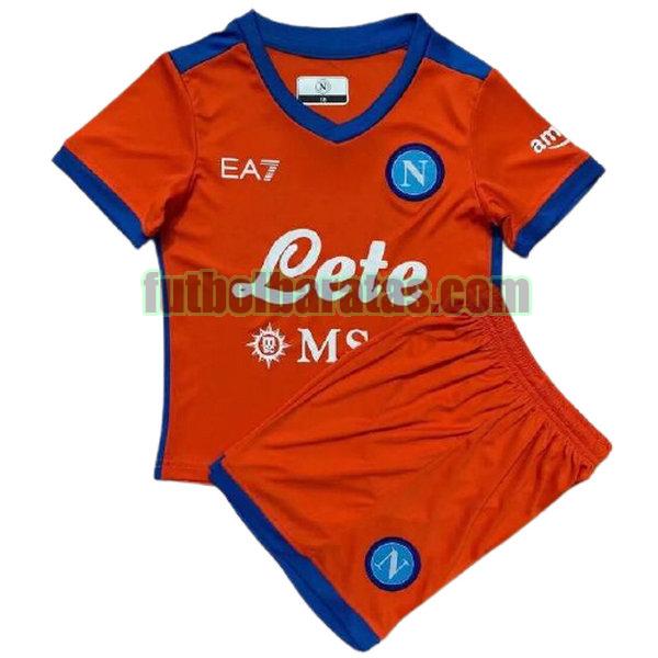 camiseta niño napoli 2021 2022 rojo tercera