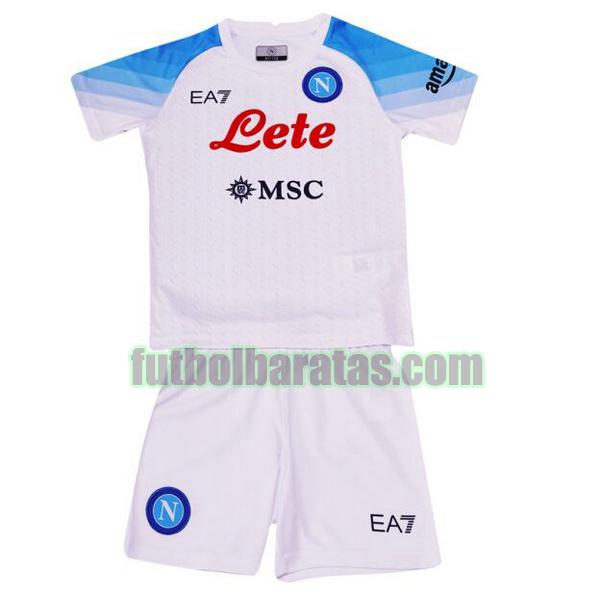 camiseta niño napoli 2022 2023 blanco segunda