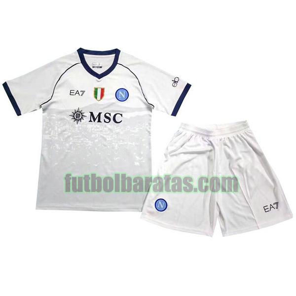 camiseta niño napoli 2023 2024 blanco segunda