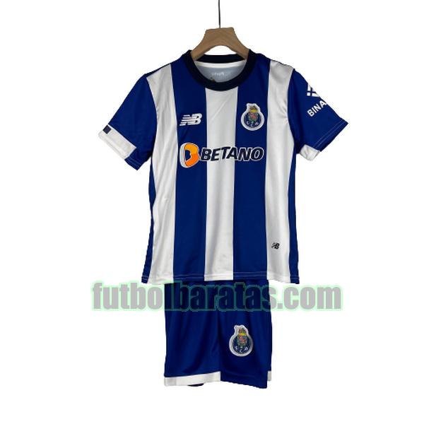 camiseta niño oporto 2023 2024 blanco azul segunda