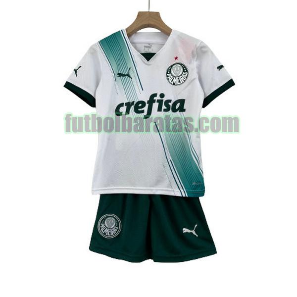 camiseta niño palmeiras 2023 2024 blanco verde segunda