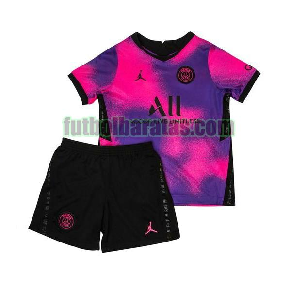 camiseta niño paris saint-germain 2020 2021 púrpura fourth