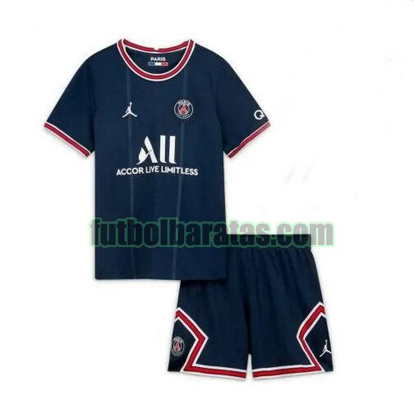 camiseta niño paris saint germain 2021 2022 azul primera