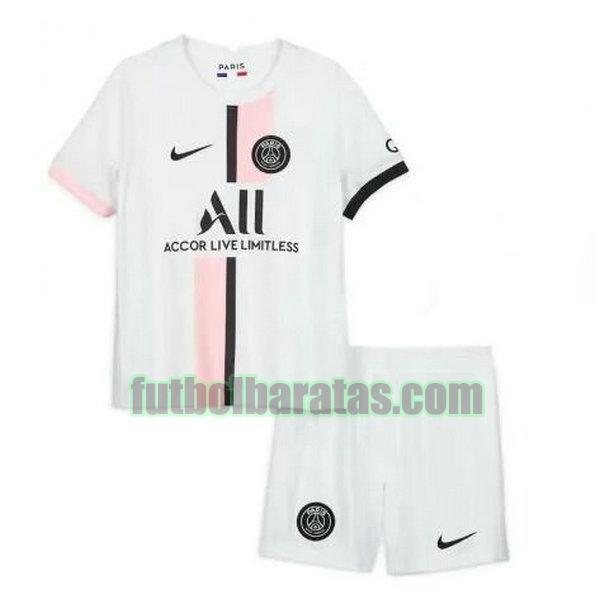 camiseta niño paris saint germain 2021 2022 blanco segunda