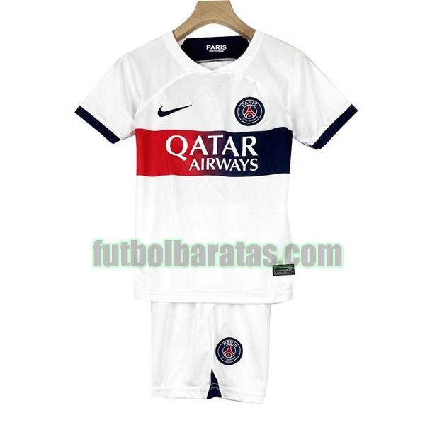 camiseta niño paris saint germain 2023 2024 blanco segunda