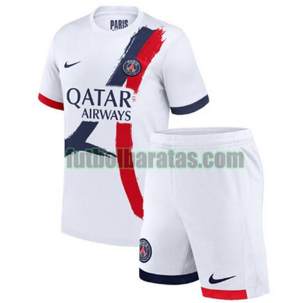 camiseta niño paris saint germain 2024 2025 blanco segunda