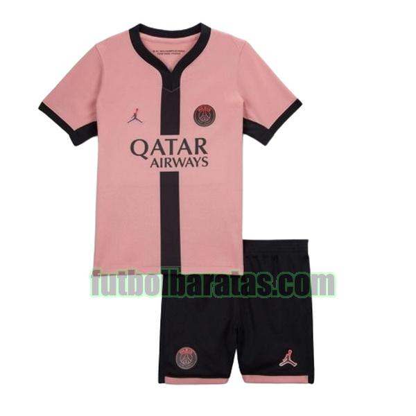 camiseta niño paris saint germain 2024 2025 rosa tercera