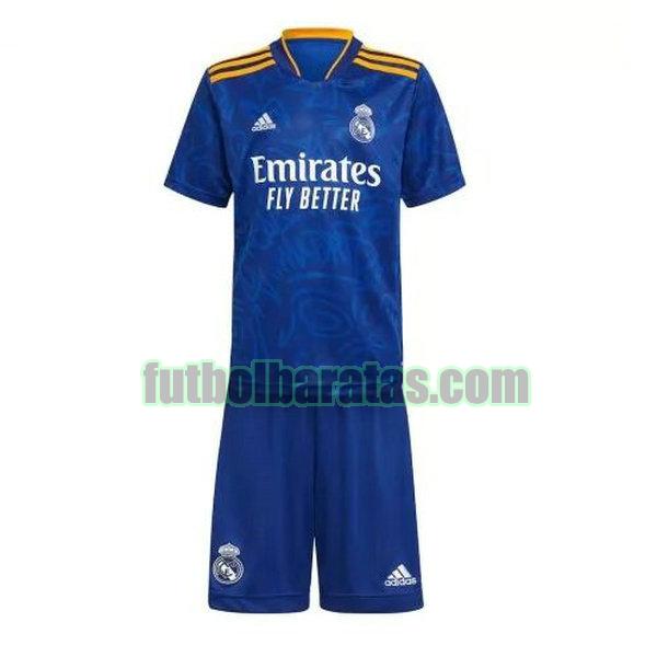 camiseta niño real madrid 2021 2022 azul segunda