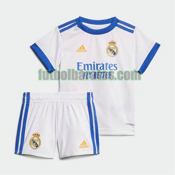 camiseta niño real madrid 2021 2022 blanco primera