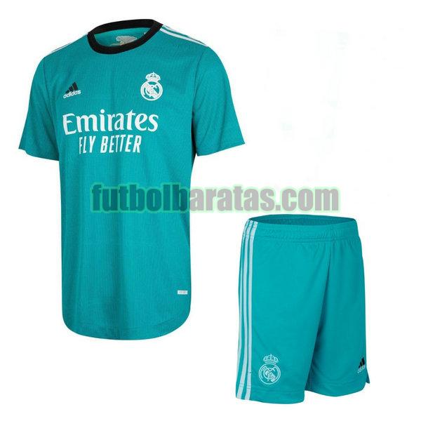 camiseta niño real madrid 2021 2022 verde tercera