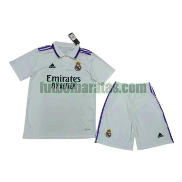 camiseta niño real madrid 2022 2023 blanco primera