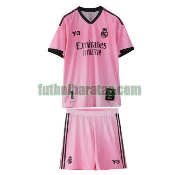 camiseta niño real madrid 2022 rosa y3