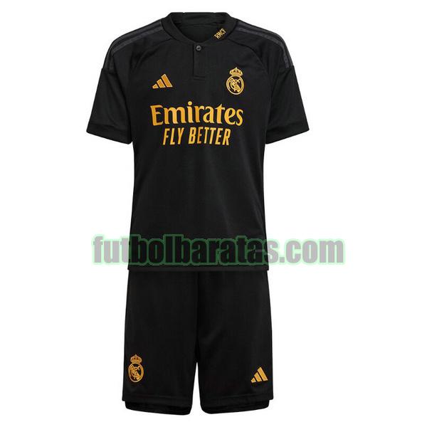 camiseta niño real madrid 2023 2024 negro tercera