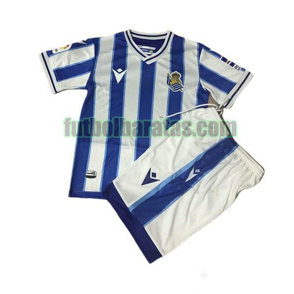 camiseta niño real sociedad 2020-2021 azul blanco primera