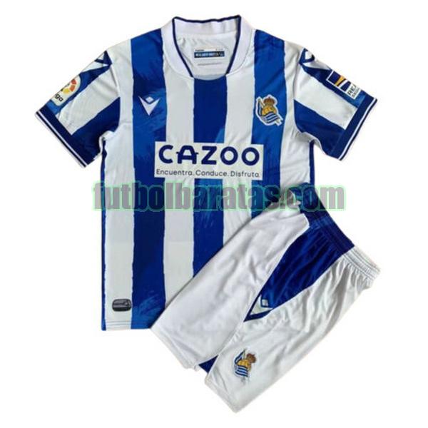 camiseta niño real sociedad 2022 2023 azul blanco primera