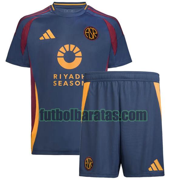 camiseta niño roma 2024 2025 azul tercera
