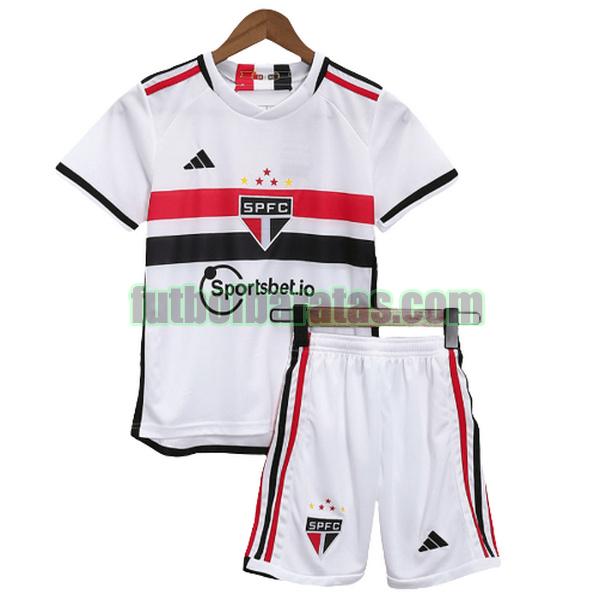 camiseta niño sao paulo 2023 2024 blanco primera