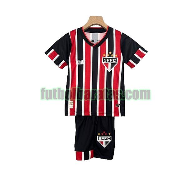 camiseta niño sao paulo 2024 2025 rojo negro segunda