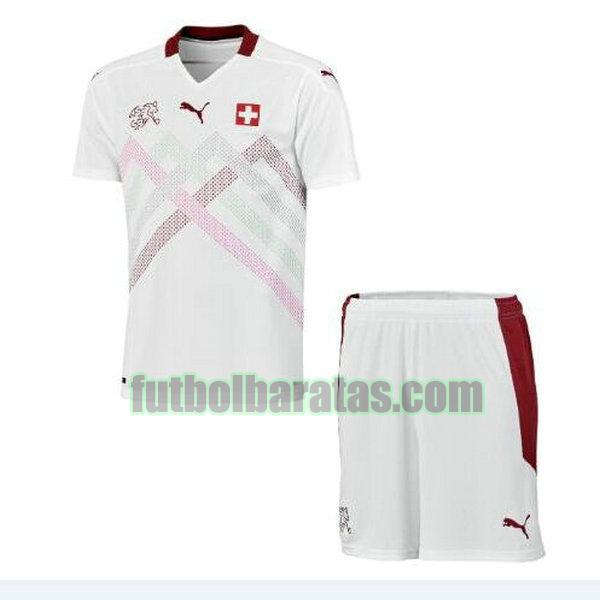 camiseta niño suiza 2021 2022 blanco segunda