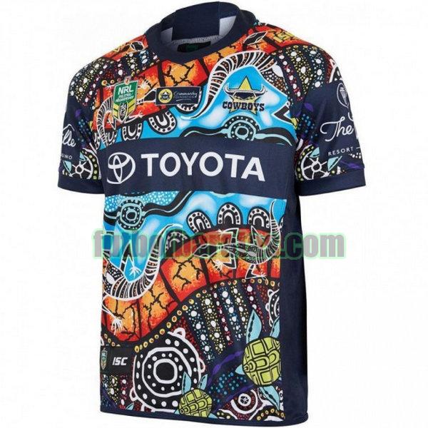 camiseta north queensland cowboys 2018 azul ingenous