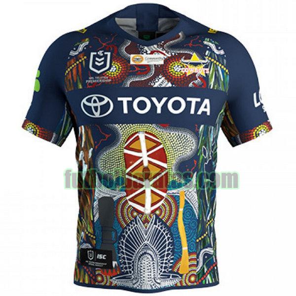 camiseta north queensland cowboys 2019 azul indigenous