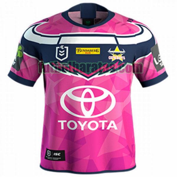 camiseta north queensland cowboys 2019 rosa commemorative