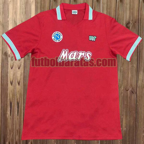 camiseta nápoles 1988-1989 rojo tercera