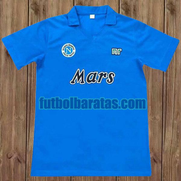 camiseta nápoles 1989-1990 azul primera