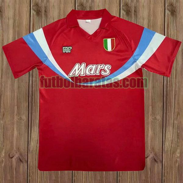 camiseta nápoles 1990-1991 rojo tercera