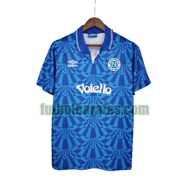 camiseta nápoles 1991 93 azul primera