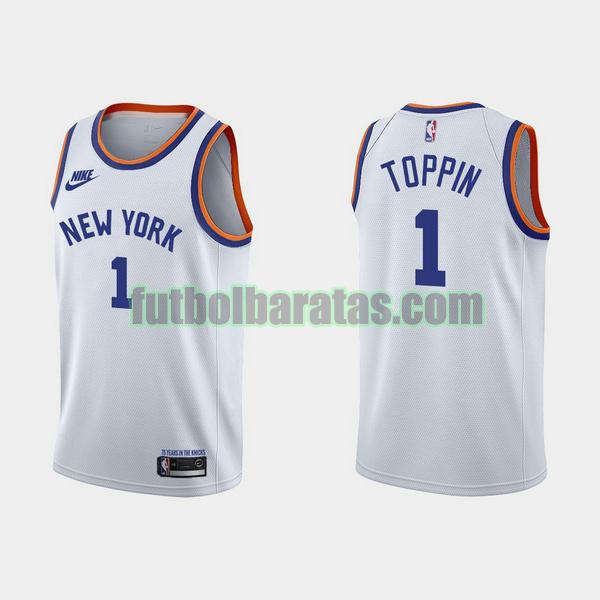 camiseta obi toppin 1 new york knicks blanco hombre