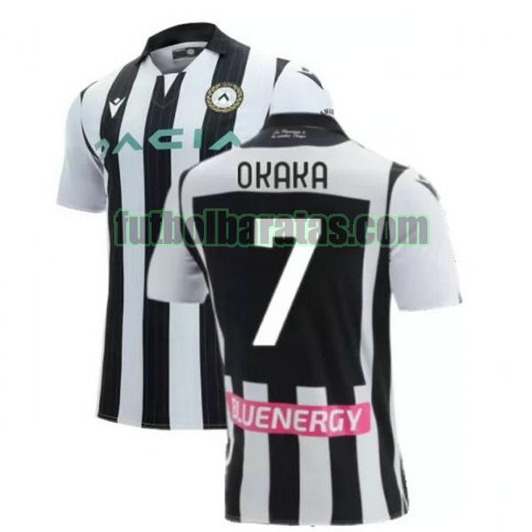 camiseta okaka 7 udinese 2021 2022 negro blanco primera